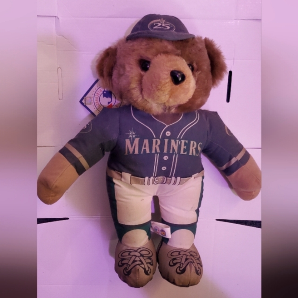 Vintage Seattle Mariners Plush Bear . 90's